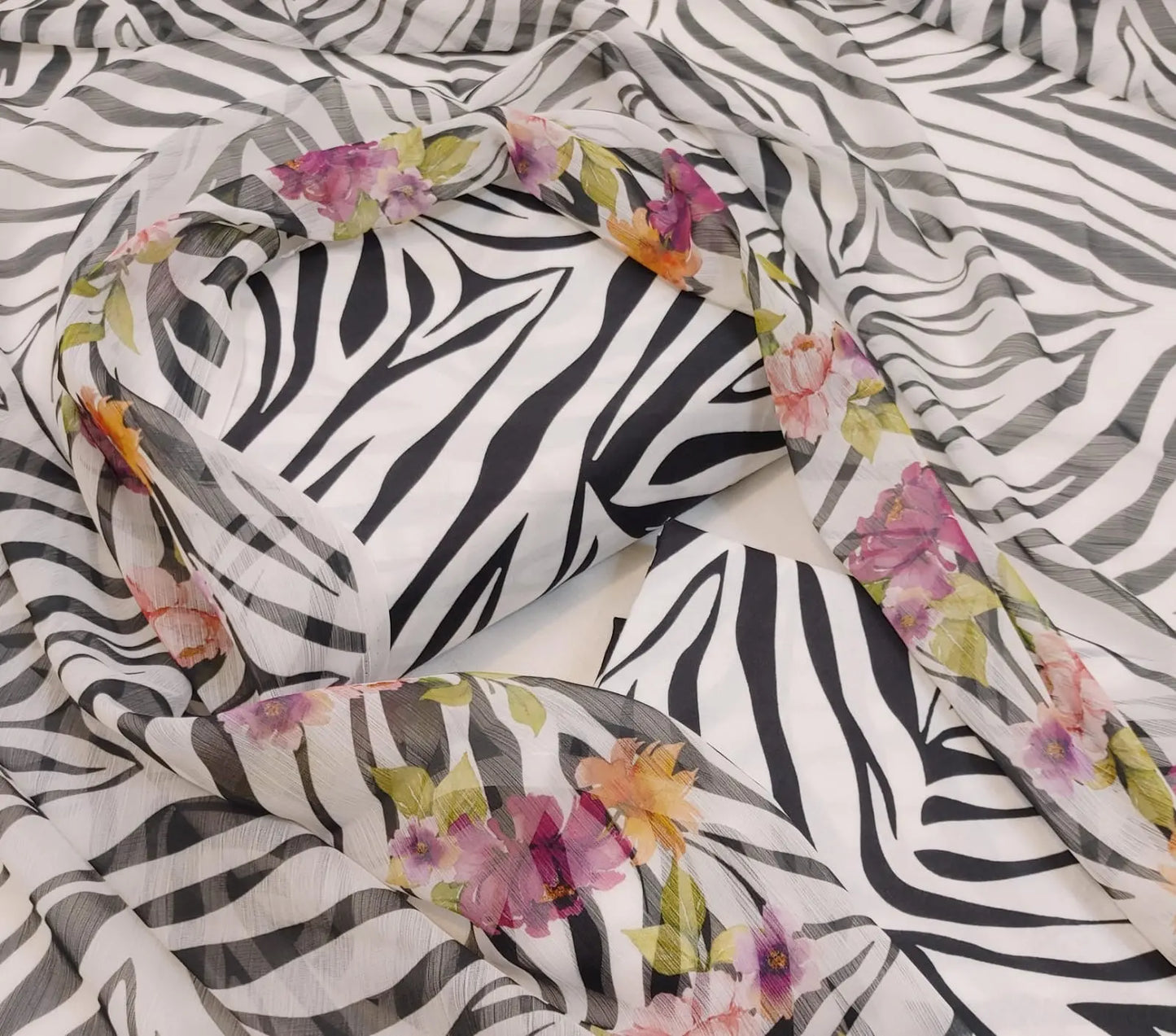 Zebra Digital Printed Swiss Lawn