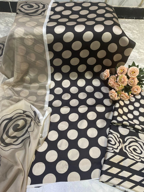 Polka Digital Print Silk