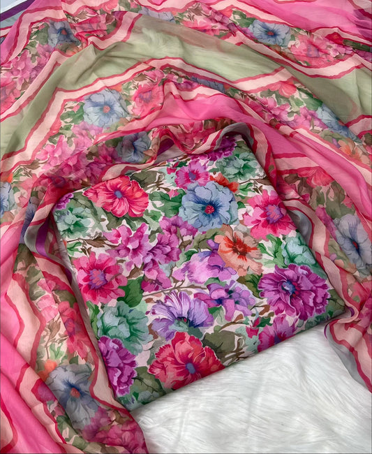 Z Floral Digital Printed Swiss Lawn