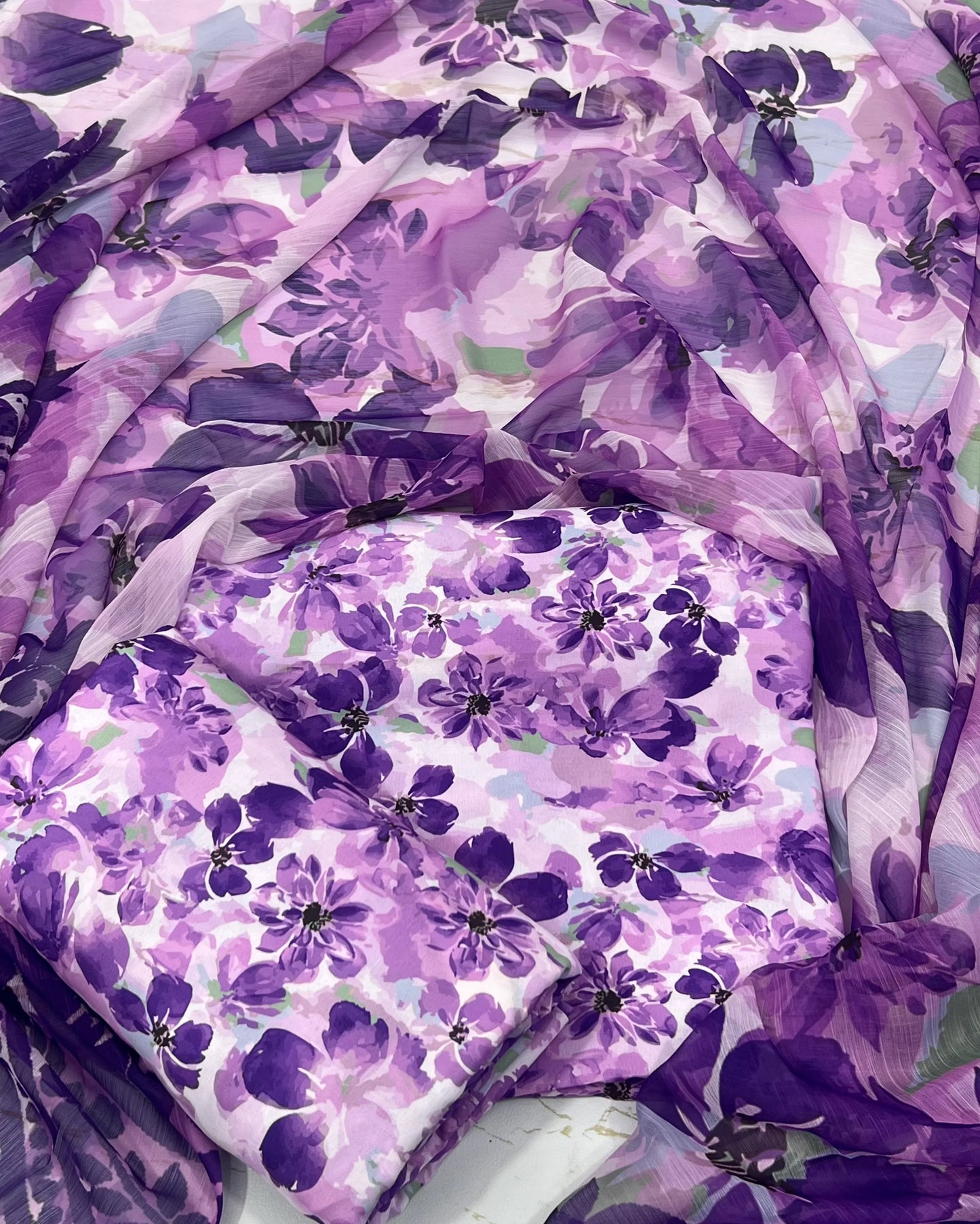 Purple Whisper Digital Printed Lawn